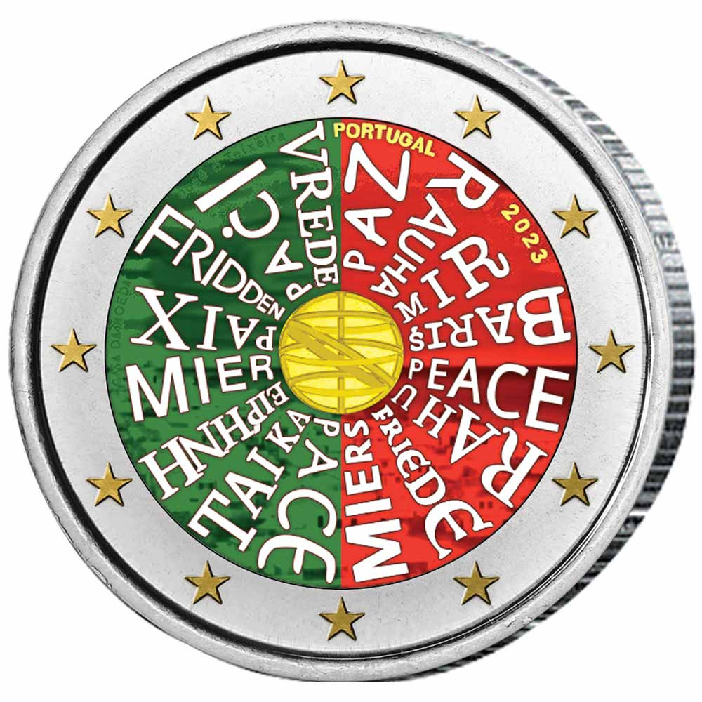 2 Euro Portugal 2023 - Paix dans le monde