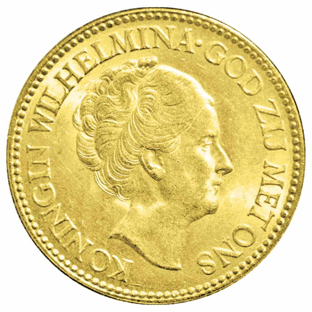 10 Gulden Or Pays-Bas - Wilhelmine de Hollande