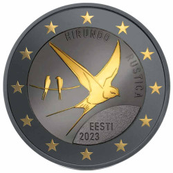 2 Euro Estonie 2023 Ruthénium - Hirondelle