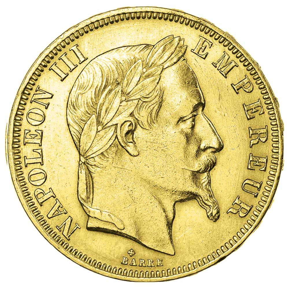 50 Francs Or Napoléon III 1866 BB - Tête Laurée