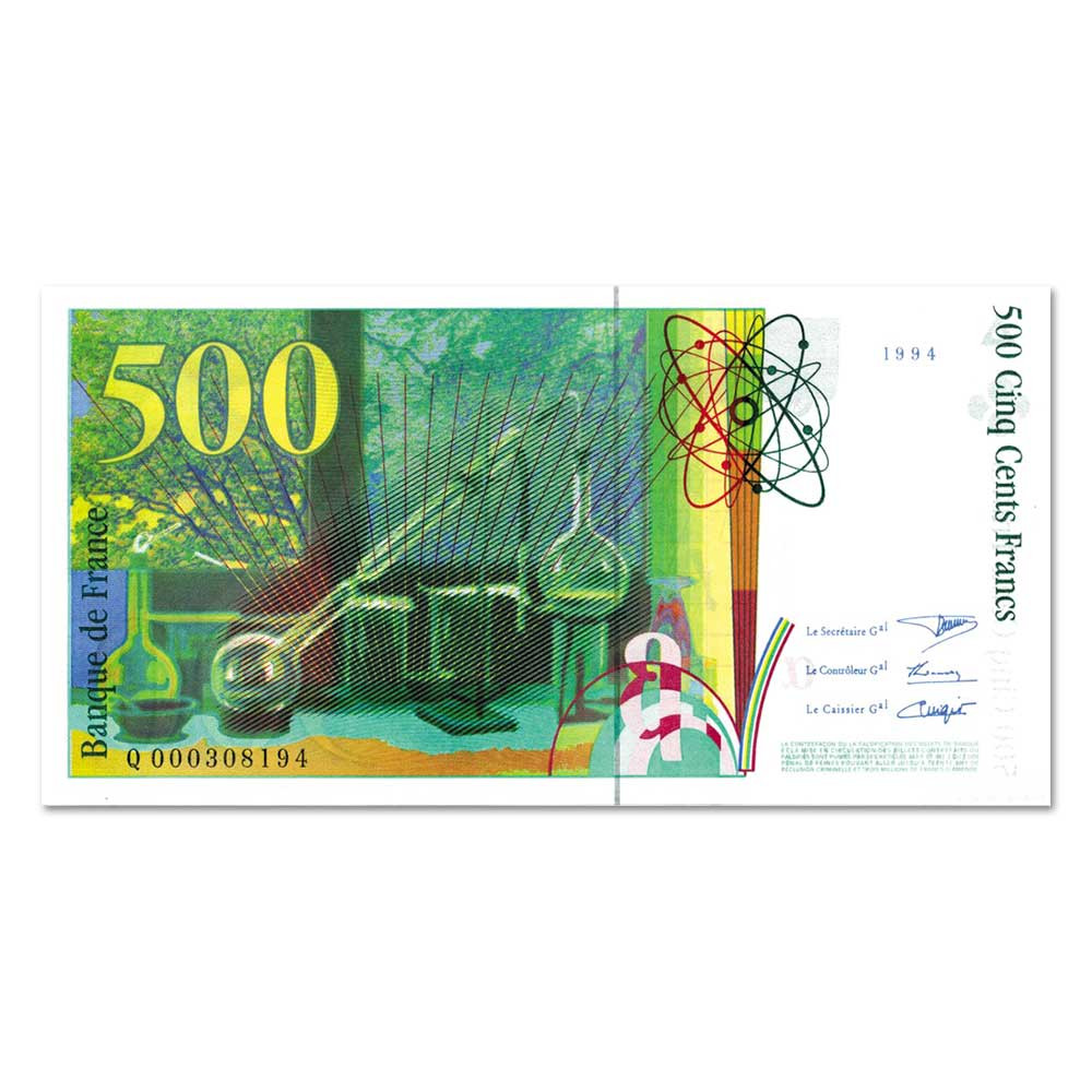 500 francs français type Pierre et Marie curie 1995 | Kaufen auf