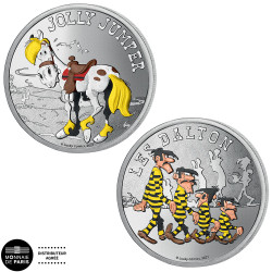 2 Médailles Lucky Luke colorisées