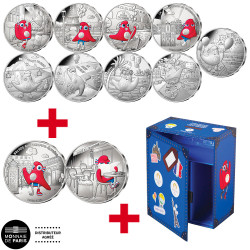 Lot 9 x 10 Euro et 2 x 50 Euro Argent France 2024 V1 + le coffret OFFERT