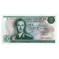 10 Francs Luxembourg 1967