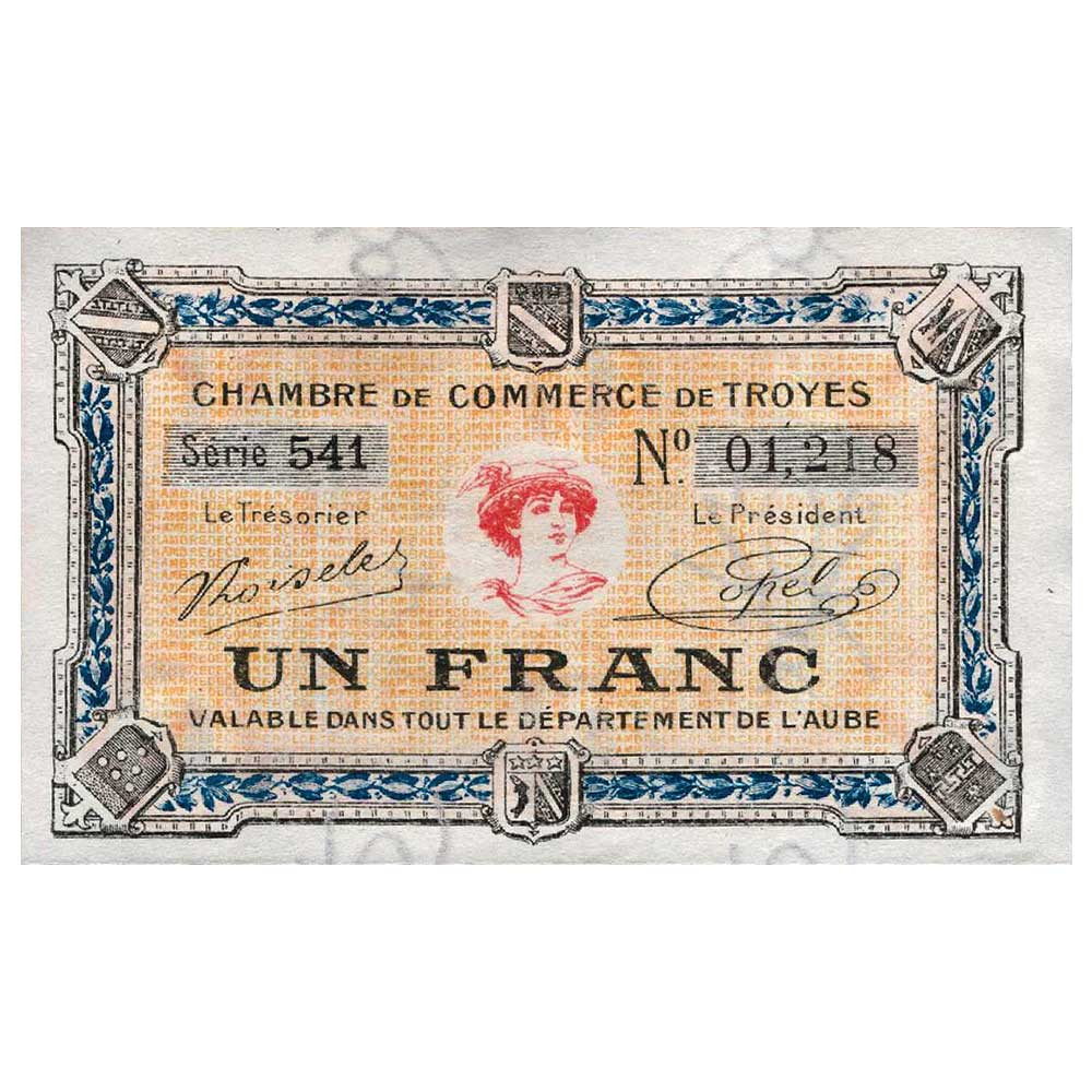 1 Franc 1926 - Chambre de commerce de Troyes