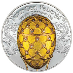 1000 Togrog Argent BE 2024 colorisée - Fabergé - Œuf de couronnement impérial