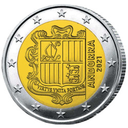 2 Euro Andorre 2021 - Les armoiries d’Andorre