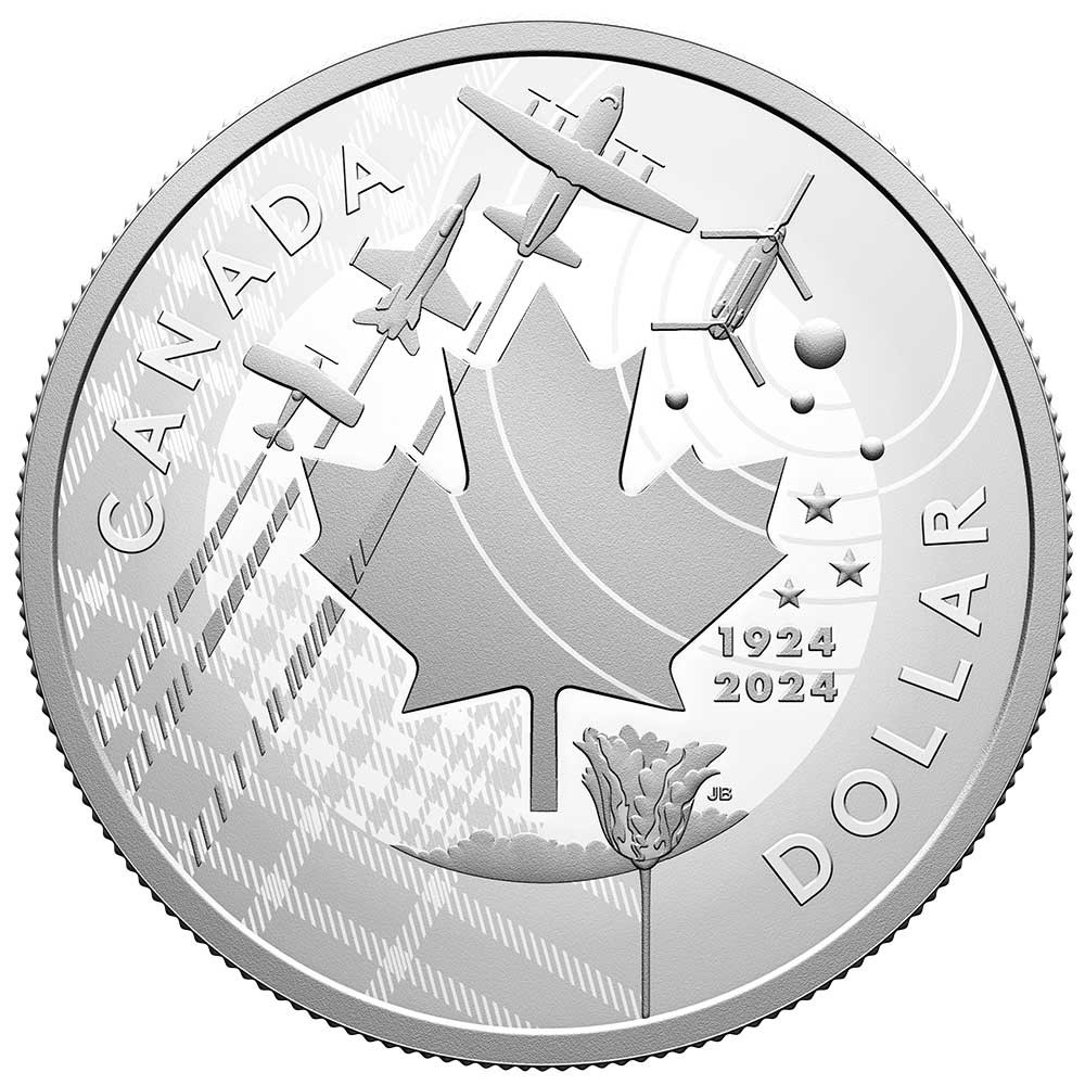 1 Dollar Argent Canada BE 2024 - 100 ans Royal Air Force