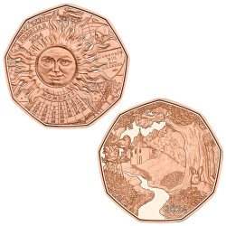 Lot 2 x 5 Euro Cuivre Autriche 2024