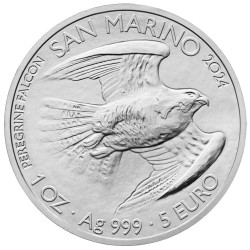 5 Euro Argent Saint-Marin BU 2024 - Faucon pèlerin