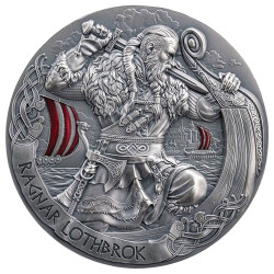 2 000 Francs Argent 2024 colorisée - Ragnar Lothbrok