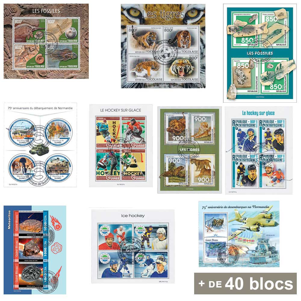 Plus de 40 blocs-feuillets surprise