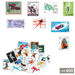Lot de 600 timbres JO