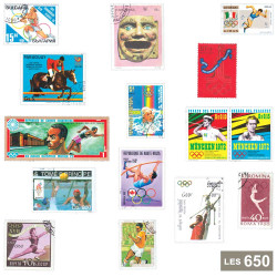 Lot de 650 timbres JO été