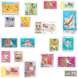 75 timbres JO été Mexico 1968
