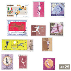 25 timbres JO été Rome 1960