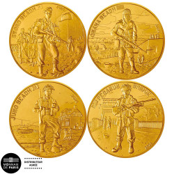 Lot 4 x 1/4 Euro France 2024 - D-DAY