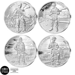 Lot 4 x 10 Euro Argent France BE 2024  - D-DAY