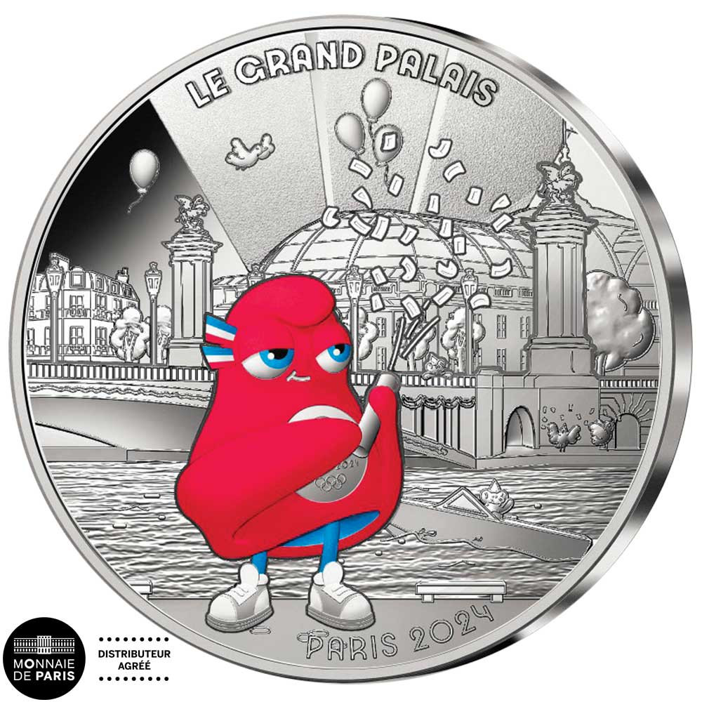 10 Euro Argent France 2024 colorisée - Le Grand Palais
