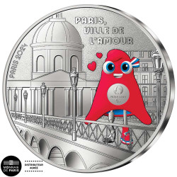 50 Euro Argent France 2024 colorisée - Paris, Ville de l’amour