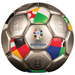 10 Dollars Argent Salomon 2024 colorisée - Ballon UEFA EURO 2024™