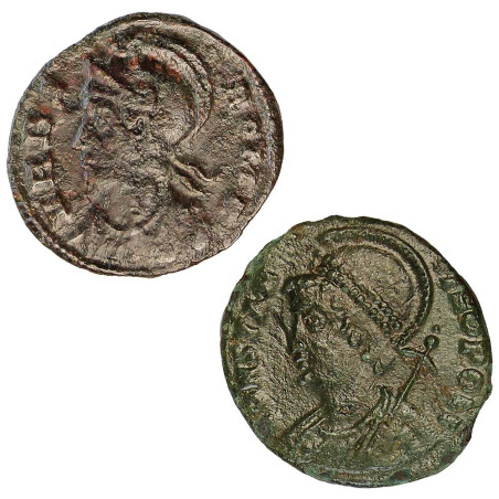 2 Follis Constantinople et Rome (330-346) (3)
