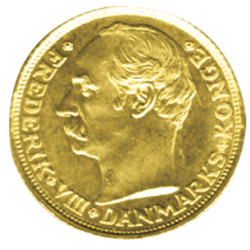 10 Couronnes Or Danemark...