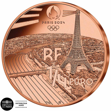 La 1/4 Euro Cupronickel France Olympique offerte*
