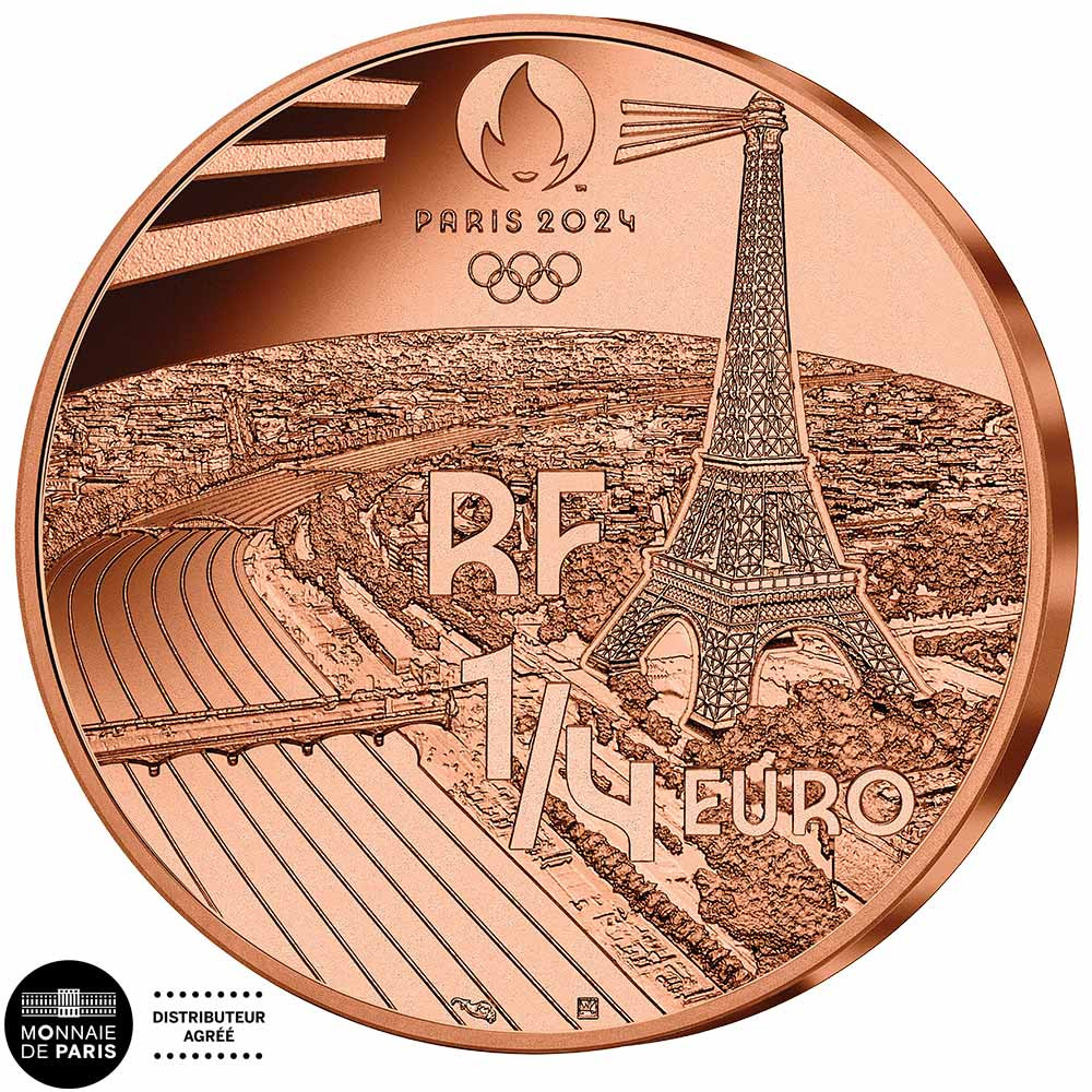 La 1/4 Euro Cupronickel France Olympique offerte*