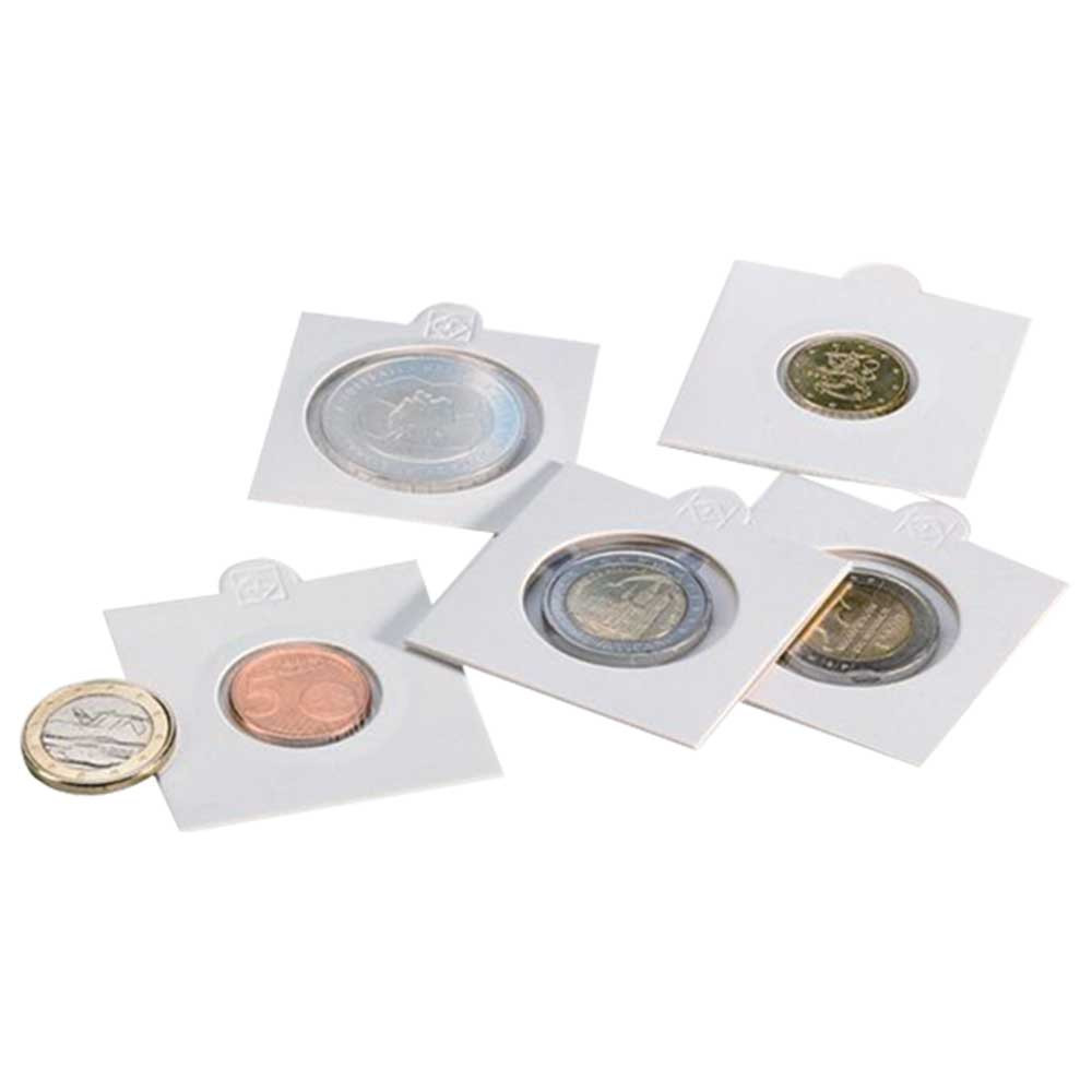 Lot de 150 cadres numismatiques autocollants en carton