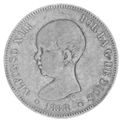 5 Pesetas Argent Espagne -...