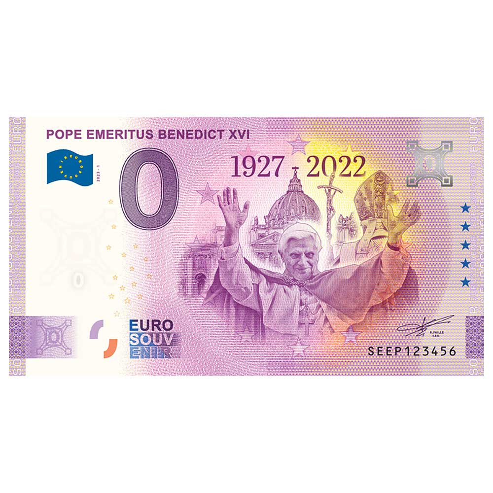Billet Souvenir 0 Euro - Pape Benoît XVI