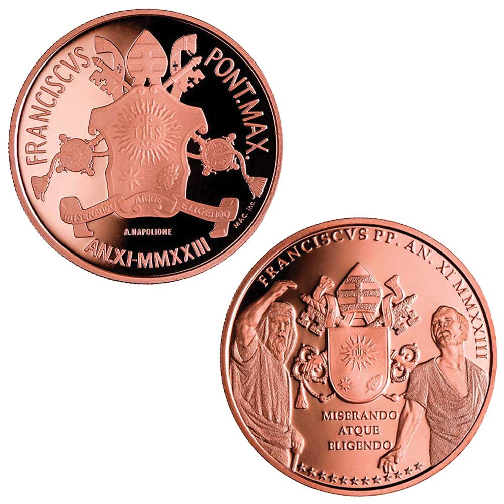 Lot 2 x 20 Euro Cuivre Vatican BE 2023