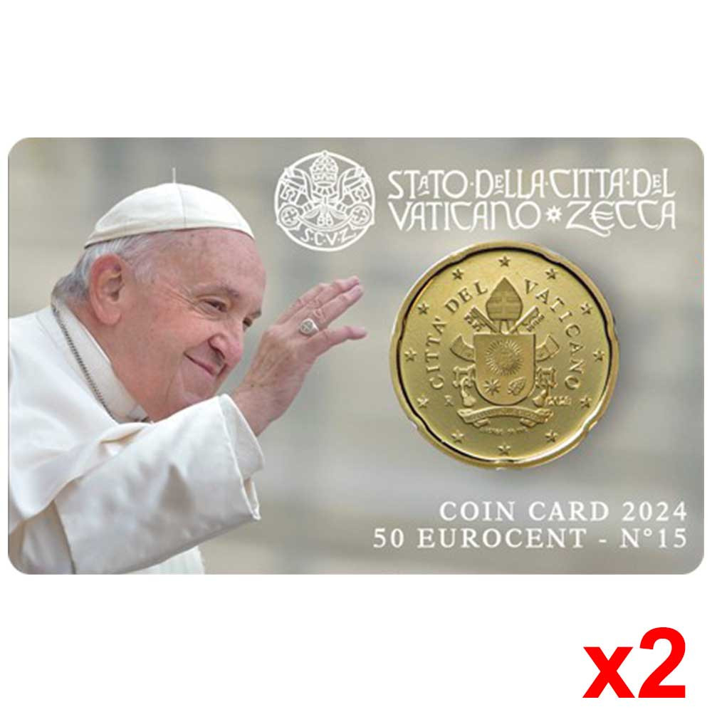 2 Minisets 50 Cent Vatican 2024