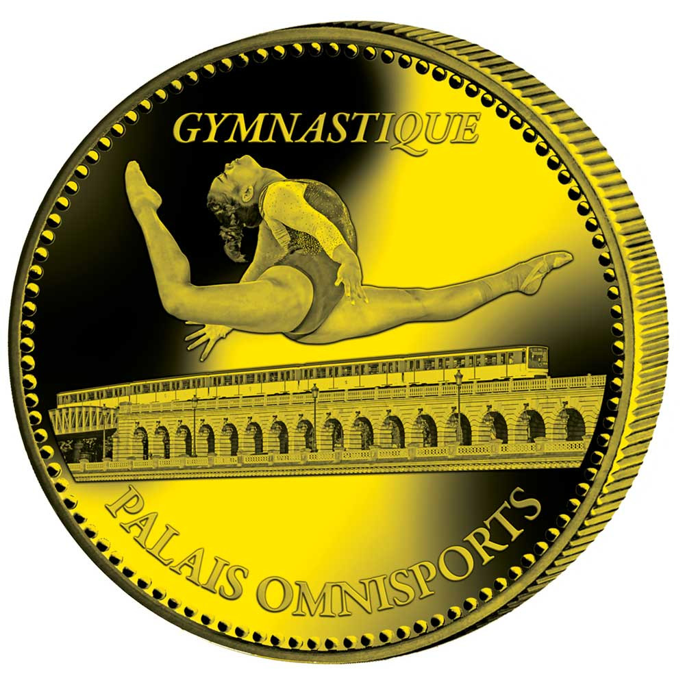 Pièce de collection dorée - Gymnastique