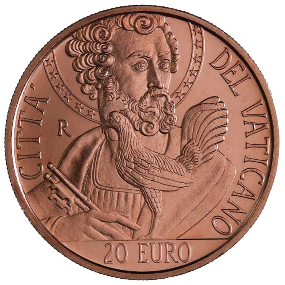 20 Euro Cuivre Vatican 2024 - Saint-Pierre et le coq