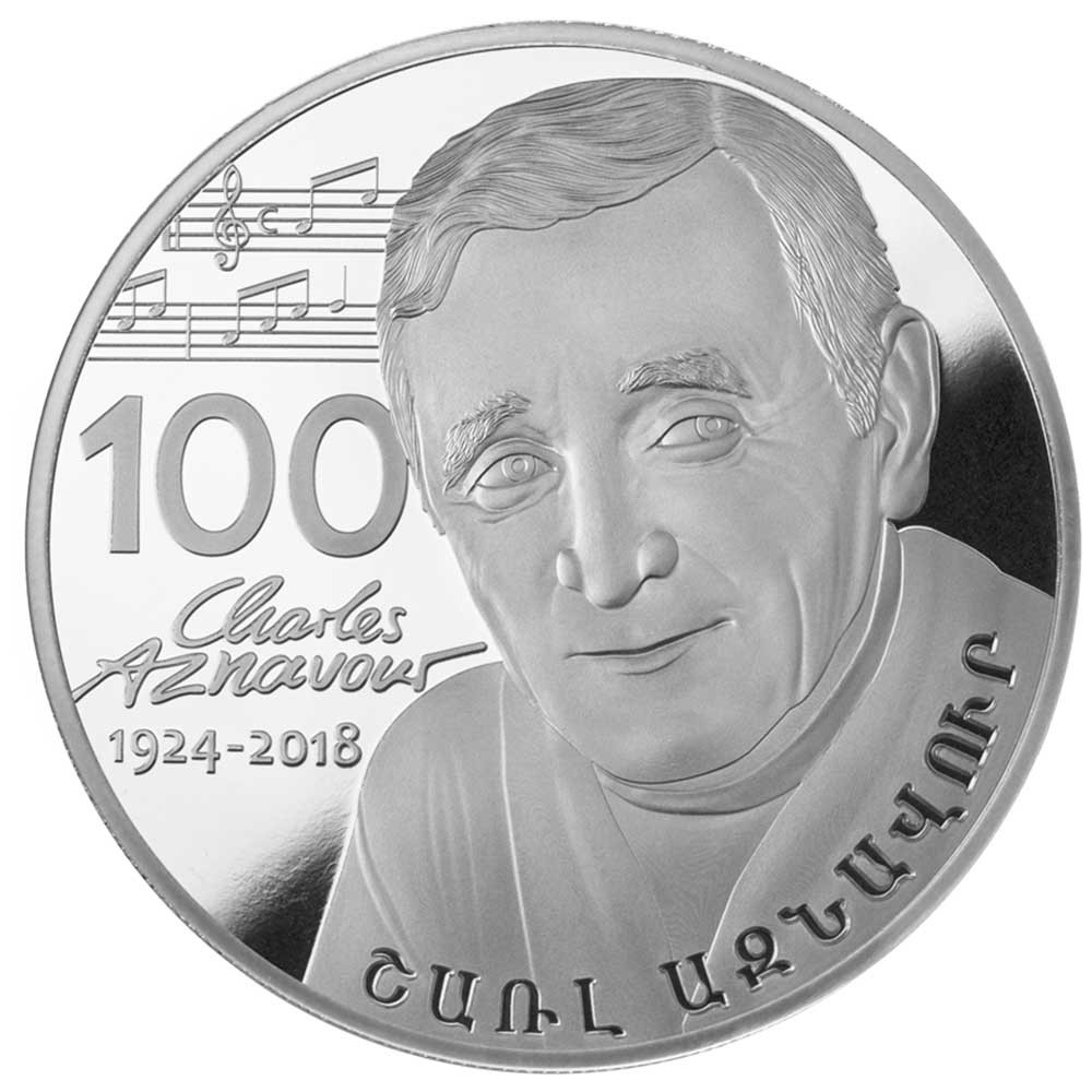500 Drams Argent Arménie BU 2024 - 100 ans de la naissance de Charles Aznavour