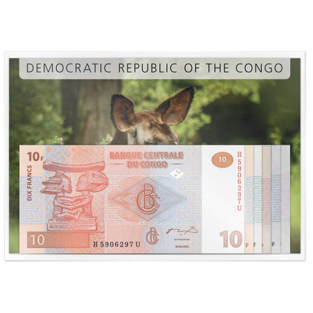 Lot de 5 billets Congo (2)