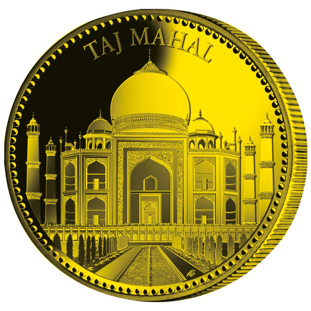 Pièce de collection dorée - Taj Mahal