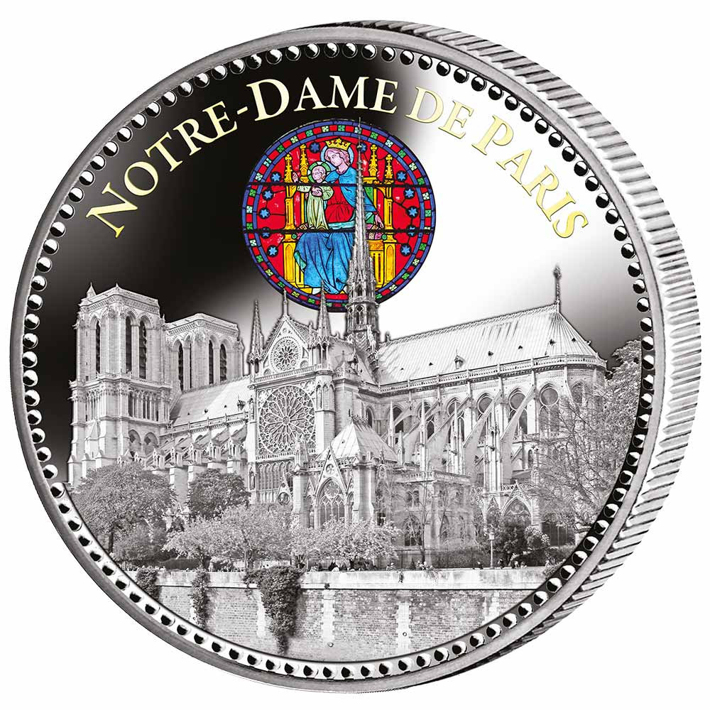 Pièce de collection  Notre-Dame de Paris  colorisée