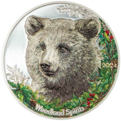 500 Togrog Argent Mongolie BE 2024 colorisée - Esprit des bois Ours