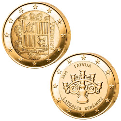 Lot 2 x 2 Euro dorées