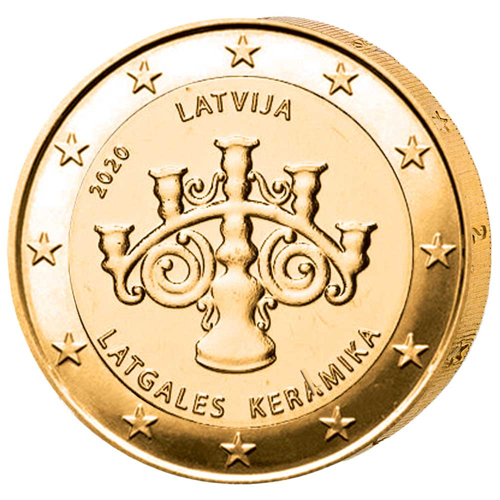 2 Euro Lettonie 2020 - Céramique