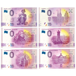 Lot 11 x 0 Euro Billets Souvenir + Billet Zagreb Offert