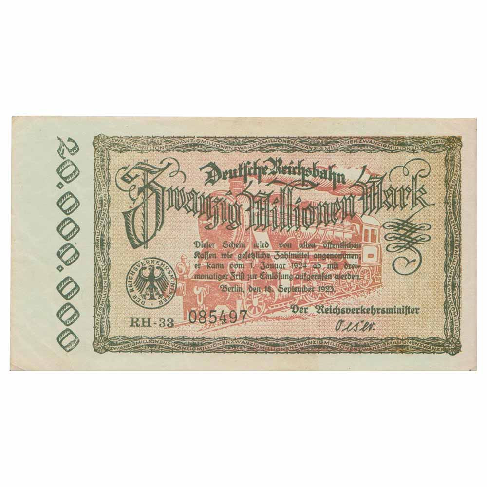 20 Millions de Marks 1923 - République de Weimar