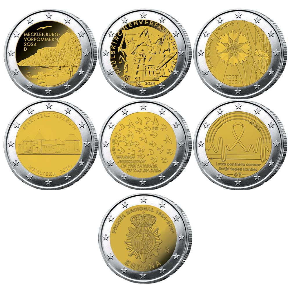 Lot des 20 x 2 Euro commémoratives 2024