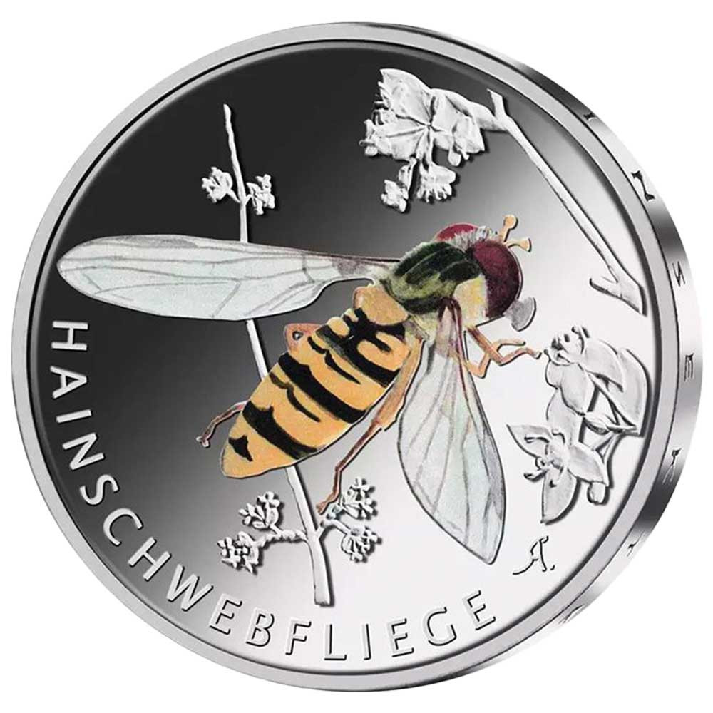 5 Euro Allemagne 2024 colorisée - Syrphe ceinturé
