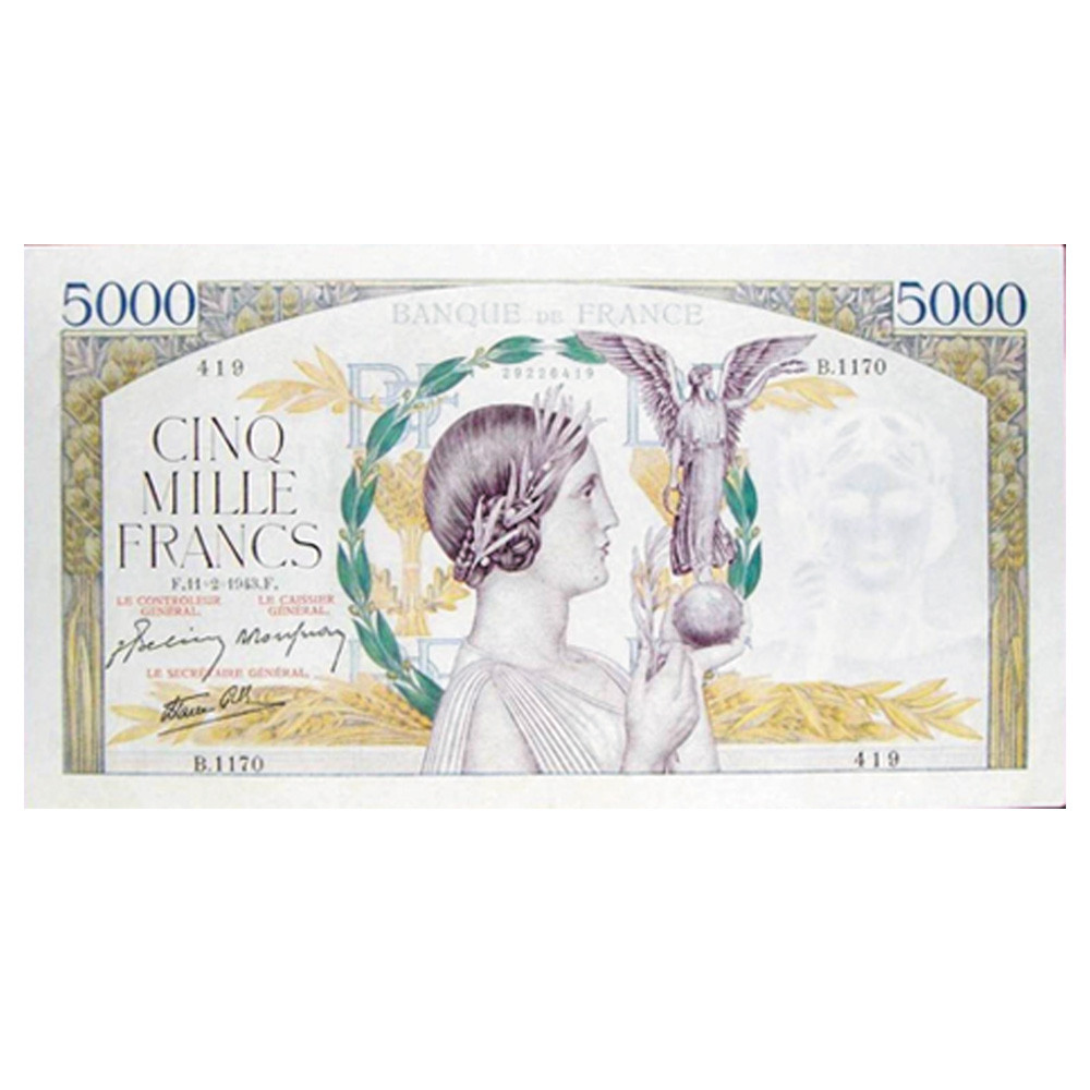 Billet 5 000 Francs Victoire