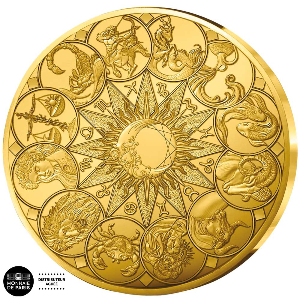 500 Euro Or France BU 2025 - La roue astrologique