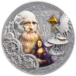 2000 Francs Argent 2024 colorisée - Léonard de Vinci